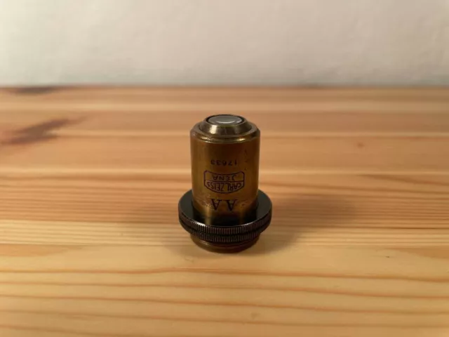 Microscope Vintage Lens Objective Carl Zeiss Jena 10 0,3