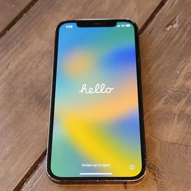 APPLE IPHONE 12 Pro 128GB Blue (Unlocked) Smartphone Cracked Back