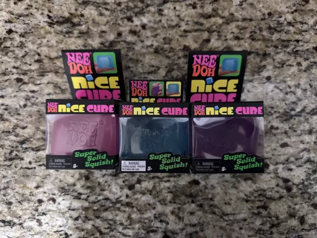 NICE CUBE NEE Doh Fidget Toy - Set Of 3 Colors - Pink, Blue And Purple ...