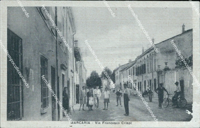 cf317 cartolina marcaria via francesco crispi provincia di mantova lombardia