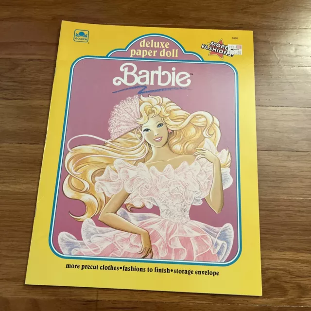 Vintage 1990 Barbie Deluxe Paper Doll ~ #1690 Unpunched