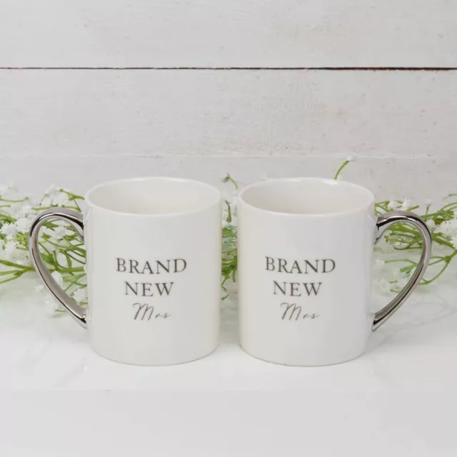 Brand New Mrs & Mrs Mugs by Amore in presentation box. Wedding/Present/Couple