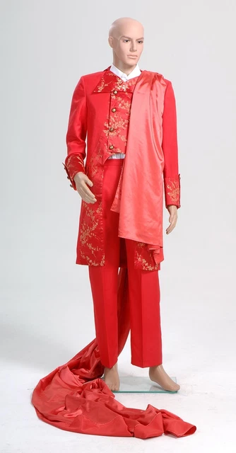 Phantom of the Opera Masquerade Red Costume Outfits Jacket Coat Halloween Party