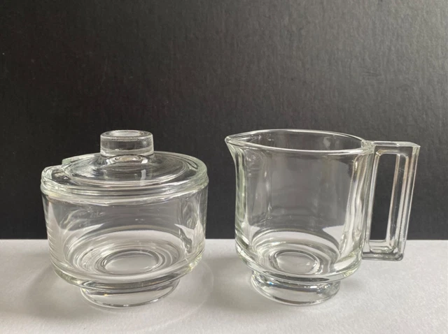 Joe Colombo Arno Glas Milchkännchen Zuckerdose 70er Jahre