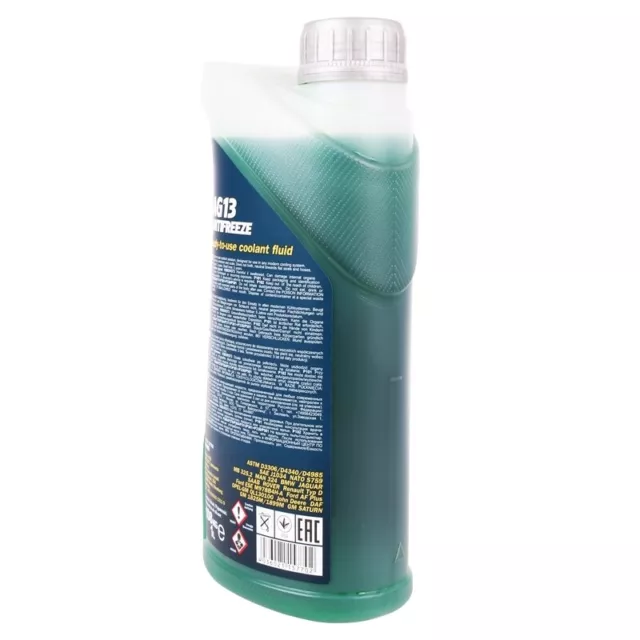 Kühlerfrostschutz Grün 3x1 Liter MANNOL Hightec Antifreeze AG13 -40°C BMW VAG 3