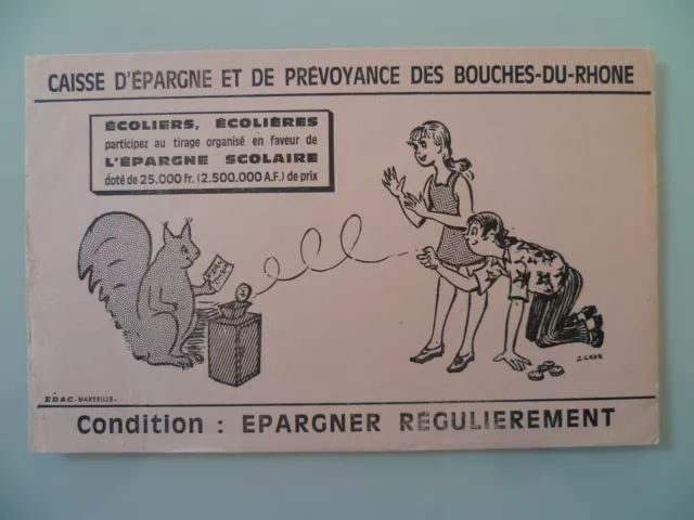 Buvard Publicitaire Ancien / Caisse D'epargne Et De Prevoyance Des Bdr N° 2