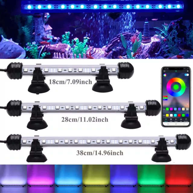 LED Aquarium Light Submersible RGB Lamp Fish Tank Lights Bluetooth APP Control