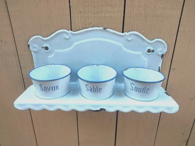 Porte savon ancien en fonte émaillée - Revoir le jour