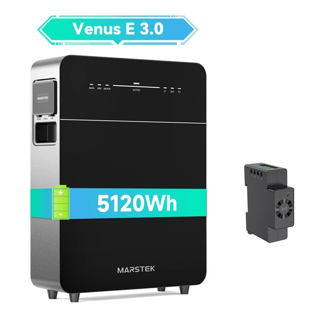 Produktbild von MARSTEK Venus-E 5,12kWh Balkonkraftwerk-Speicher Mit CT002 Smart Meter & MI800W Mikrowechselrichter – All-in-One Solarsystem, 0% MwSt