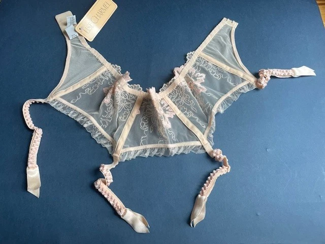 VINTAGE LISE CHARMEL Designer French Lingere Garter Belt Feminissime US ...
