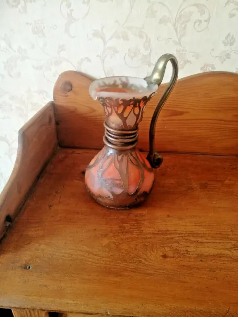 Ama Glass Vase Art Nouveau Antique Romanian Art