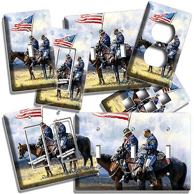 Civil War Cavalry Sergeants Union Flag Light Switch Outlet Plate Room Home Decor
