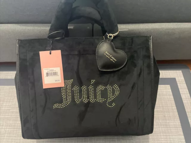 NWT Juicy Couture Extra Spender Black Licorice Mini Tote