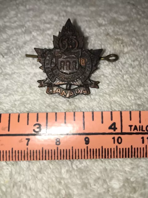 WW1 CEF 65th Saskatchewan Overseas Battalion Collar Badge