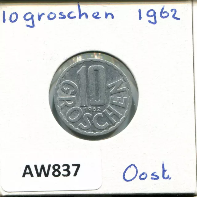 10 GROSCHEN 1962 AUSTRIA Coin #AW837C