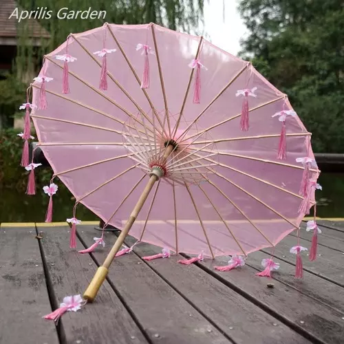 Hanfu Prop  Umbrella Rain Women Antique Tassels  Photograph Dance Umbrella Cos