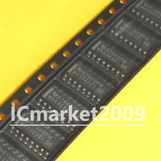 10 PCS MAX3232IDR SOP16 MAX3232 MAX3232I Multichannel RS-232 Line Driver Chip IC