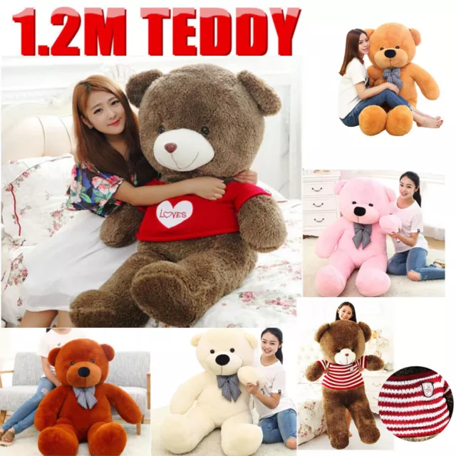 1.2m Teddy Bears Kids Plush Giant Giant stuffed Soft Large Bear Big Toys ACB#