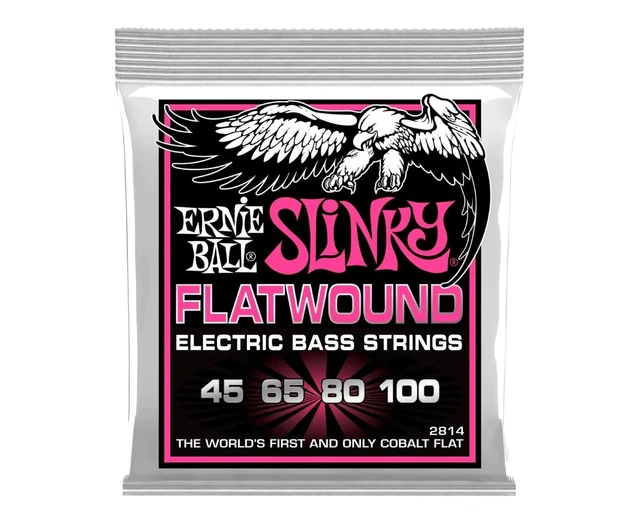 Ernie Ball 2814 Light Slinky Flatwound Bass Guitar Strings - 45 - 100