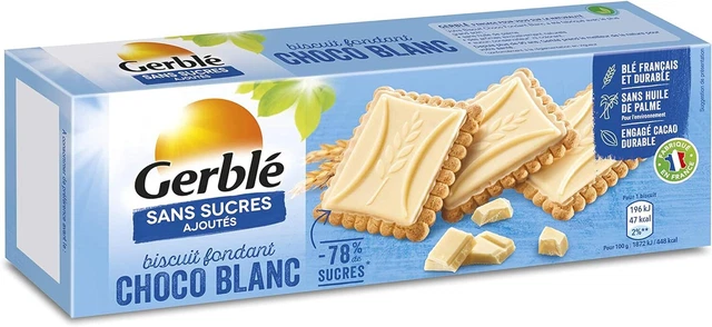 Biscotti al cioccolato Gerblé cioccolato bianco meno zucchero 7x 126g NUOVI MHD 11/23