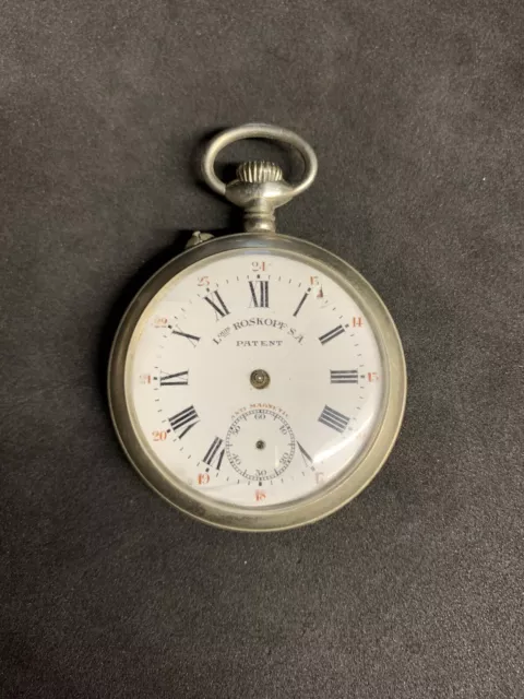 Ancienne Montre Gousset Regulateur Louis Roskopf Vintage Old Watch