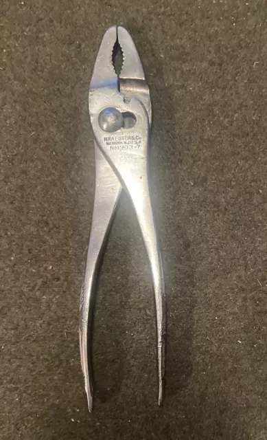 Vintage KRAEUTER 1903-7 7" Thin Nose Slip Joint Pliers Tool Made in the USA