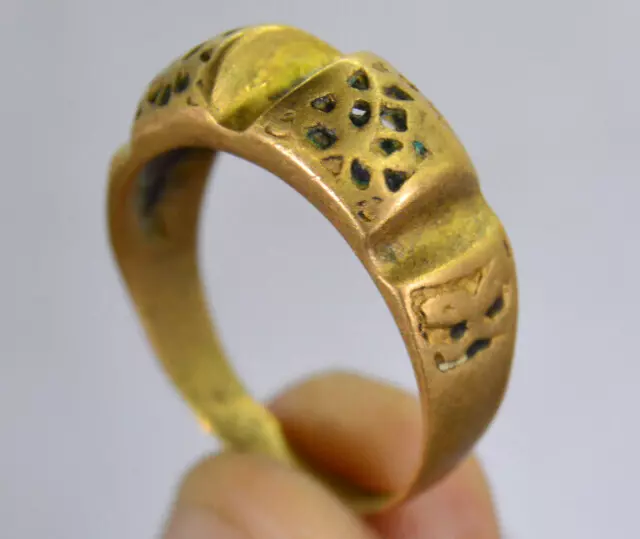 Extremely Rare Ancient Bronze Ring Antique Roman Ring Amazing Authentic Artifact