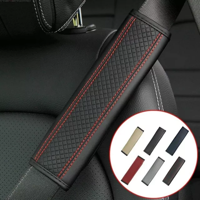 Car Seat Belt PU Leather Safety Shoulder Cover Breathable Protection Padding Pad