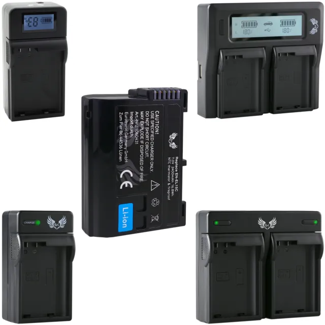 Batteria SK per Nikon EN-EL15c 2400mAh // Speed Charger EN-EL15 EN-EL15b Z6 Z7 II Z8