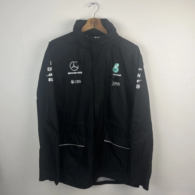 HUGO BOSS MERCEDES Benz Petronas F1 Team Black Windbreaker Zip Up Jacket Large 54.99 PicClick UK
