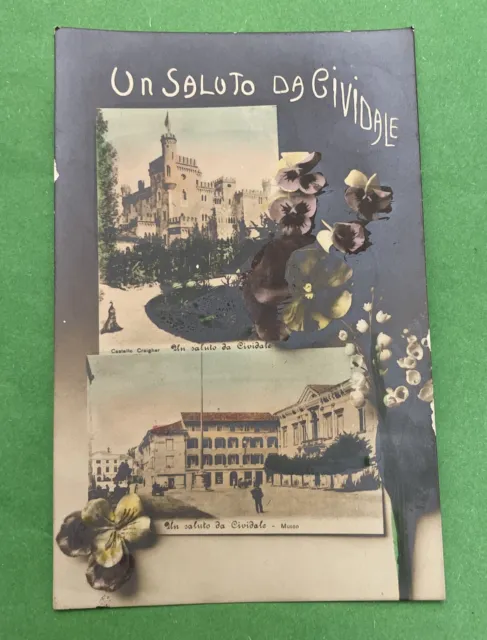 Cartolina Un Saluto Da Cividale Del Friuli Vedutine Udine Viaggiata 1909