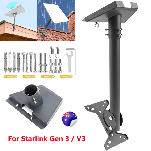 Starlink Gen 3 Standard Antenna Flat Mount Kit | Low Profile 1.9in Height | By Zephyrs Market