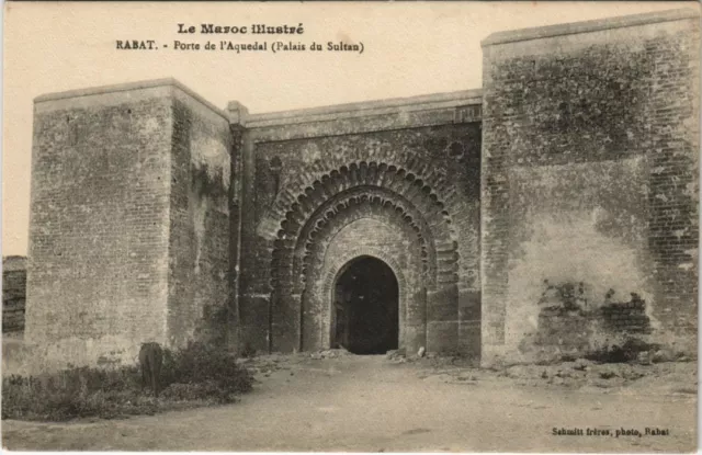 CPA AK RABAT Porte de l'Aquedal palais du Sultan MAROC (23527)