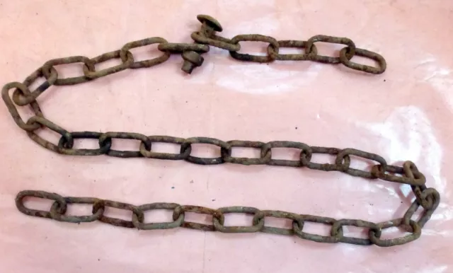 alte Eisenkette Kette 🌿 Stahlkette ca 90 cm lang  Meter rostig Gliederkette