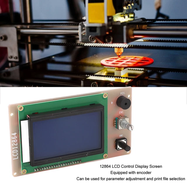 12864 LCD-Steuermodul Knopfbedienung Mit LED-Hintergrundbeleuchtung