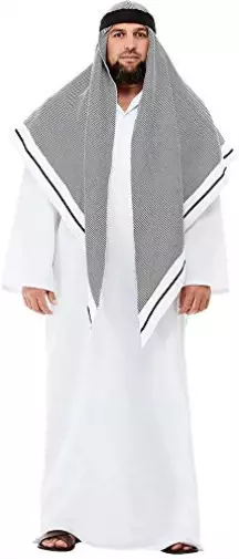 Smiffys Deluxe Fake Sheikh Costume, White (Size XL)