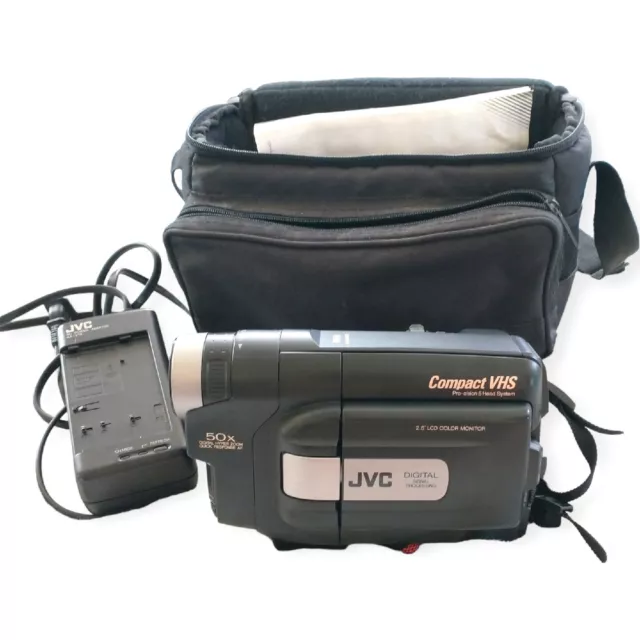 JVC Digital Camcorder GR-AXM210 + Bag, Charger, & Sealed Tape. Needs New Battery
