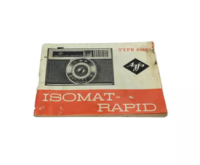 AGFA Vintage Isomat Rapid Camera Original Instruction Manual