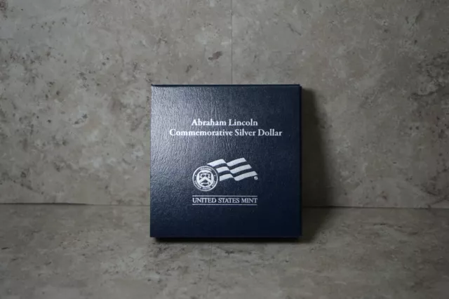 2009 P Abraham Lincoln Proof Commemorative Silver Dollar US Mint w/ Box & COA
