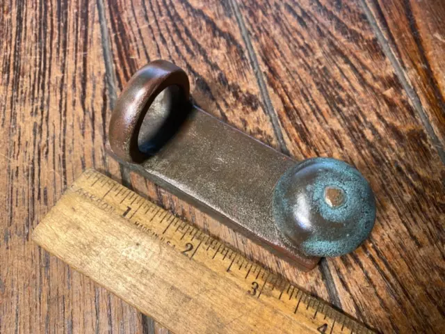 Vintage Merriman Bronze Spinnaker Car/Slide Spring Stop  1" T-Track Nice Patina!