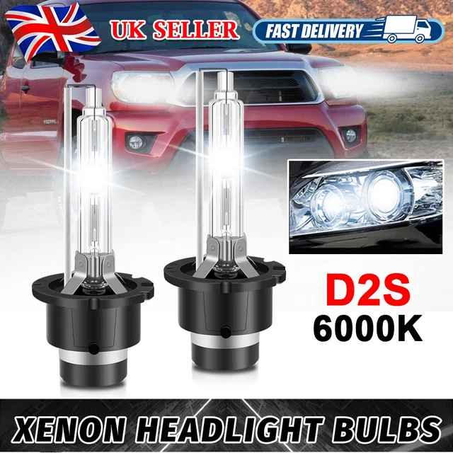 2x D2S 35W 6000K Xenon Bulbs – Pure White, Plug-and-Play, IP67, 5-Year Warranty