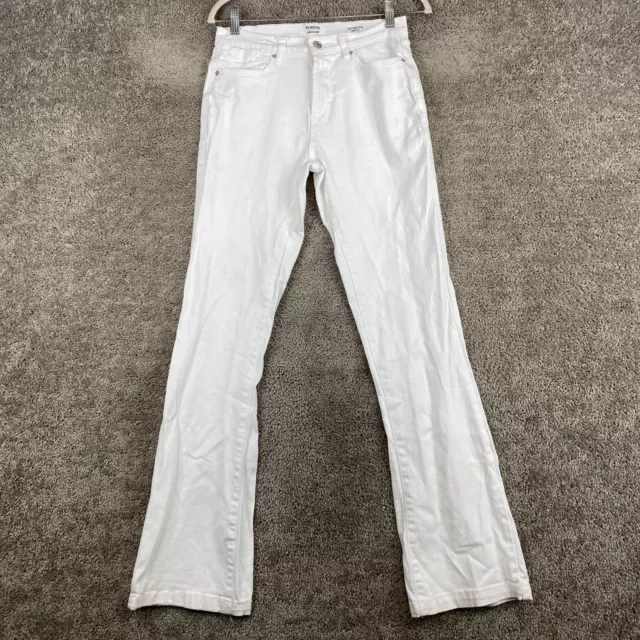 Kensie Vintage Luxe The High Rise Bootcut Jeans Women's 4/27 White 5-Pocket