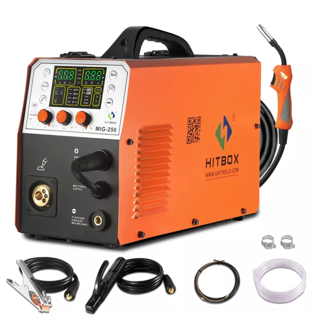 HITBOX 4IN1 MIG Welder Aluminum Lift TIG ARC 110V/220V Welding Machine