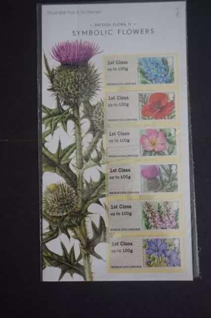 Great Britain - Symbolic Flowers 2014 Post and Go Collectors' Pack