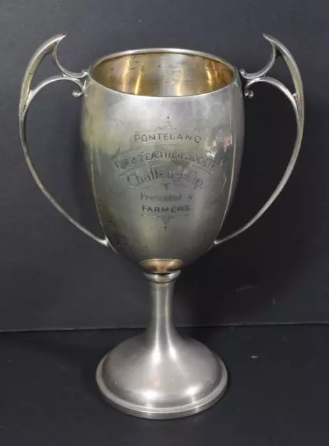 Ponteland Fur & Feather Society Challenge Cup 1922 Sterling Silver Trophy 247g