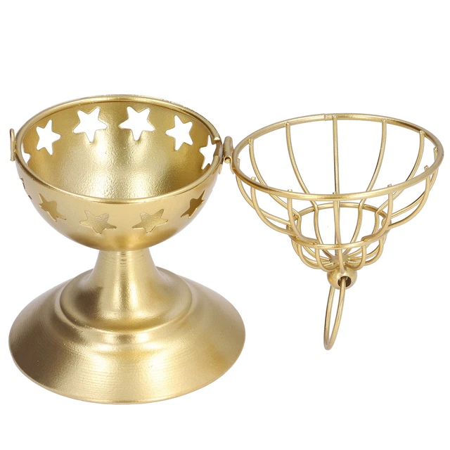 (Type A)Gold Candle Holder Birdcage Style Easy Cleaning Highly Durable Iron
