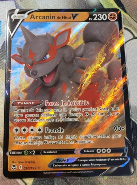 carte pokemon arcanin de hisui V 090/195 EB12 tempete argentee FR