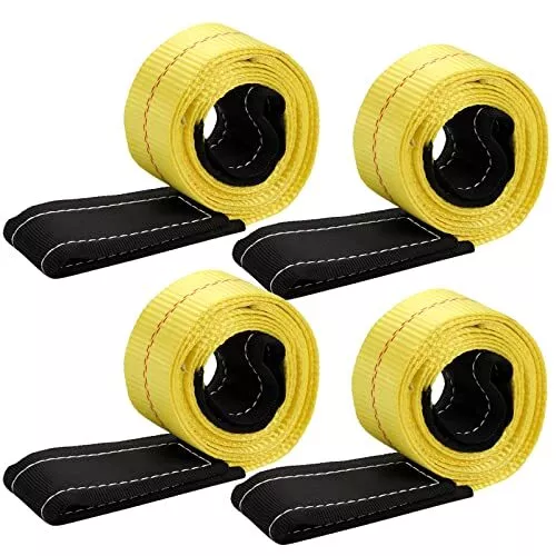 4 Pack Lift Sling Straps, 6 Ft x 2 Inch Heavy Duty Lifting Rigging Strap