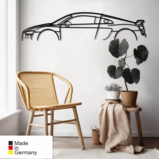 für AUDI R8 MK2, Metall Wandbild, Wanddeko, Auto Silhouette, Metal Car Wall Art 3