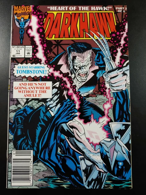 ⭐️ DARKHAWK #11 (newsstand) (vol 1) (1991 MARVEL Comics) VF Book